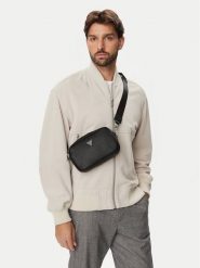 Guess Saszetka HMMISL P6450 Czarny. Czarne torby na ramię Guess, z aplikacjami, ze skóry, bez dodatków. Za 291.99 zł.