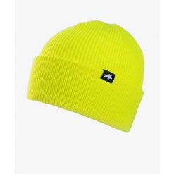 Czapka zimowa DZIK® żółta. Żółte czapki zimowe DZIK, bez wzorów, ze skóry. Za 139.99 zł.