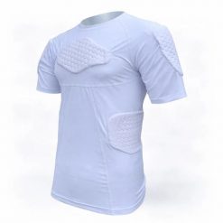 Baza warstwa z krótkim rękawem z protektorami Lupos XL. Białe bielizna termoaktywna LUPOS, l, bez wzorów, z elastanu, bez ramiączek, na fitness i siłownię. Za 192.53 zł.