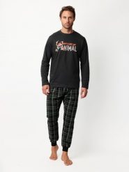 Disney Piżama "Disney" w kolorze czarnym rozmiar: XXL. Czarne piżamy Disney, xxl, bez wzorów, z bawełny, bez ramiączek. Za 165.99 zł.