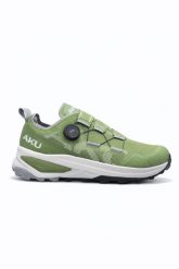 Buty trialowe trekkingowe męskie Aku Furiosa BOA Gore-tex Vibram. Zielone trekkingi Aku, bez wzorów, z gore-texu, bez zapięcia. Za 399.00 zł.