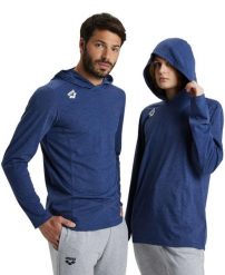 Bluza Arena Team Long Sleeve T-Shirt Panel z kapturem. Niebieskie bluzy z kapturem Arena, xl, bez wzorów, z bawełny, z kapturem. Za 211.00 zł.