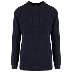 Pulower Urban Classics Rib Basic. Niebieskie swetry nierozpinane Urban Classics, m, bez wzorów, bez kołnierzyka, bez ramiączek. Za 214.00 zł.