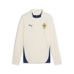 Młodzieżowa bluza treningowa z zamkiem 1/4 Portugalia PUMA. Brązowa kurtki treningowe Puma, l, bez wzorów, bez kaptura, do piłki nożnej. Za 294.00 zł.