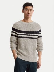 Marc O'Polo Sweter 428 5020 60332 Beżowy Regular Fit. Brązowe swetry rozpinane Marc O'Polo, m, bez wzorów, z bawełny, bez kołnierzyka, bez ramiączek. Za 259.99 zł.