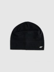 4F Czapka z wełny merino uniseks - czarna S/M. Czarne czapki zimowe 4F, bez wzorów, z wełny. Za 89.99 zł.