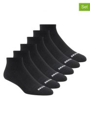 Skechers Skarpety (6 par) w kolorze czarnym rozmiar: 36-39. Czarne skarpety Skechers, bez wzorów, ze splotem. Za 34.99 zł.
