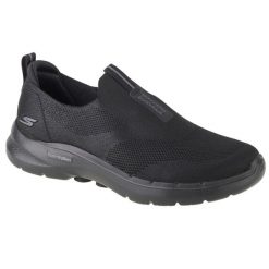 Buty sportowe Sneakersy męskie, Skechers Go Walk 6. Czarne buty sportowe casual Skechers, bez wzorów, bez zapięcia. Za 369.99 zł.