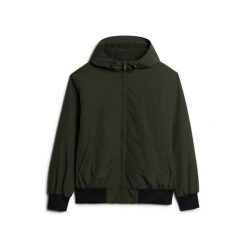 Kurtka bomber z kapturem z nylonu Superdry Surplus. Zielone kurtki Superdry, xl, bez wzorów, z nylonu, z kapturem. Za 365.10 zł.