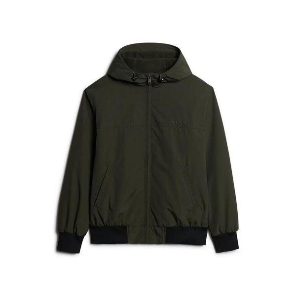 Kurtka bomber z kapturem z nylonu Superdry Surplus. Zielone kurtki Superdry, xl, bez wzorów, z nylonu, z kapturem. Za 430.25 zł.