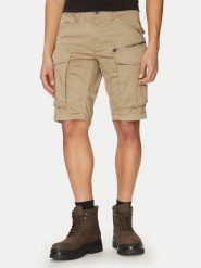 G-Star Raw Szorty materiałowe Rovic Zip D26214-5126 6059 Khaki Relaxed Fit. Brązowe szorty G-Star Raw, m, bez wzorów, z bawełny, retro. Za 379.99 zł.