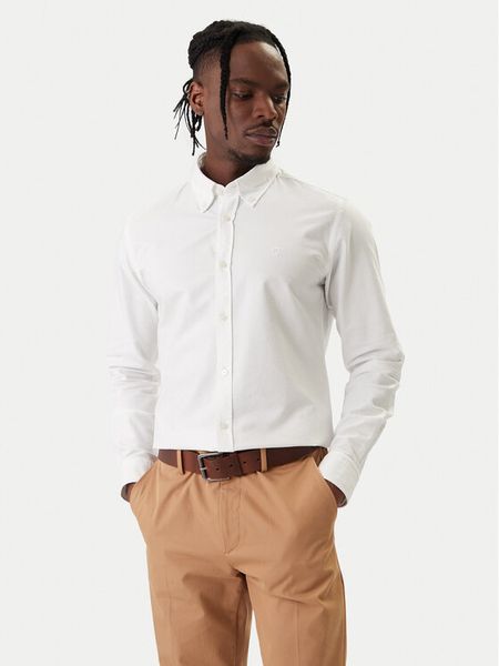 BOSS Koszula H-Roan 50555920 Biały Slim Fit. Białe koszule Boss, m, bez wzorów, z bawełny, bez kołnierzyka, bez ramiączek. Za 549.99 zł.