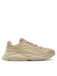 Hugo Sneakersy Leon Runn 50523838 Beżowy. Brązowe buty sportowe casual Hugo, bez wzorów, z materiału, bez zapięcia. Za 639.99 zł.