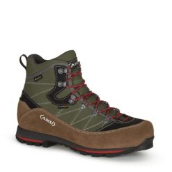 Buty turystyczne męskie AKU Trekker Lite III GTX. Brązowe buty trekkingowe Aku, bez wzorów, z materiału, bez zapięcia, trekkingowe. Za 929.99 zł.