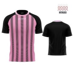 Givova Rugby T-shirt Różowy-Czarny L - Wygodny i Trwały. Czarne t-shirty sportowe Givova, bez wzorów, bez ramiączek, do piłki nożnej. Za 181.99 zł.