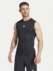 Adidas Koszulka techniczna TECHFIT Compression Training JE6694 Czarny Slim Fit. Czarne t-shirty sportowe Adidas, bez wzorów, z syntetyku, bez ramiączek, na fitness i siłownię. Za 99.99 zł.