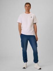 4F Spodnie casual cargo męskie - szare L. Szare spodnie materiałowe 4F, na co dzień, l, bez wzorów, z denimu, casualowe. Za 199.99 zł.
