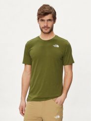 The North Face T-Shirt Foundation Mountain Lines NF0A8830 Zielony Regular Fit. Zielone t-shirty sportowe The North Face, bez wzorów, z syntetyku, bez ramiączek, trekkingowe. Za 129.99 zł.