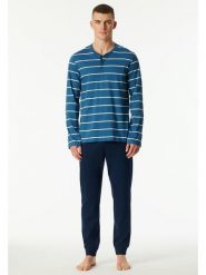 Schiesser Piżama w kolorze granatowo-niebieskim rozmiar: 50. Niebieskie piżamy Schiesser, bez wzorów, z bawełny, bez ramiączek. Za 152.99 zł.