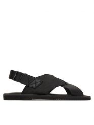 Emporio Armani Sandały EM004323 AF25617 MC012 Czarny. Czarne sandały Emporio Armani, ze skóry, bez zapięcia. Za 1,069.00 zł.