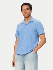 Tommy Jeans Koszula DM0DM23058 Niebieski Regular Fit. Niebieskie koszule Tommy Jeans, m, bez wzorów, z bawełny, bez kołnierzyka, bez ramiączek. Za 329.99 zł.