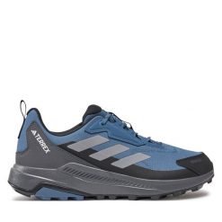 Trekkingi adidas. Czarne botki sznurowane Adidas, bez wzorów, z gore-texu, bez obcasa, bez zapięcia. Za 299.99 zł.