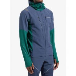 Bluza z kapturem męska La Sportiva Session Tech Hoody. Niebieskie bluzy La Sportiva, na zimę, m, bez wzorów, z kapturem. Za 607.89 zł.