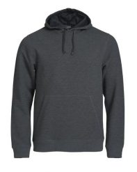 Clique Classic Hoody - bluza z kapturem w melanżu anthracite. Szare bluzy z kapturem CLIQUE, m, bez wzorów, z bawełny, z kapturem. Za 309.10 zł.