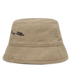 Kapelusz Tommy Hilfiger. Brązowe kapelusze Tommy Hilfiger, bez wzorów. Za 199.99 zł.