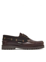 Barbour Półbuty Deck Boat MFO0795BR98 Brązowy ciemny. Brązowe eleganckie półbuty Barbour, bez wzorów, ze skóry, bez obcasa, bez zapięcia. Za 699.99 zł.