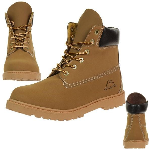 Buty na co dzień unisex KAPPA KOMBO MID za kostkę wysokie ocieplane. Brązowe buty trekkingowe Kappa, na zimę, bez wzorów, za kostkę, bez zapięcia. Za 159.00 zł.