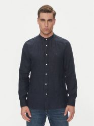 Tommy Hilfiger Koszula MW0MW39271 Granatowy Regular Fit. Niebieskie koszule Tommy Hilfiger, m, bez wzorów, ze lnu, bez kołnierzyka, bez ramiączek. Za 379.99 zł.