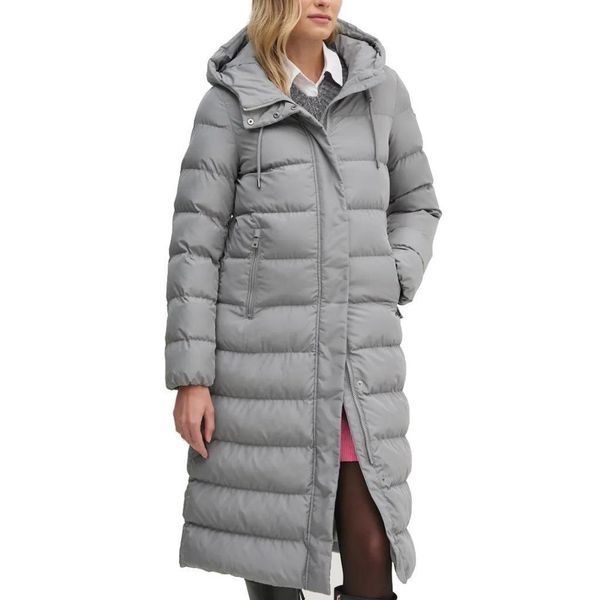 Kurtka GEOX W ANYLLA E Szary. Szare kurtki Geox, bez wzorów, z puchu, bez kaptura. Za 574.99 zł.