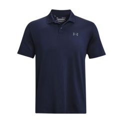 Polo Under Armour Performance 3.0. Niebieskie koszulki polo Under Armour, m, bez wzorów, bez kołnierzyka, bez ramiączek. Za 276.50 zł.