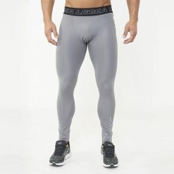 Termoaktywne legginsy treningowe IRONBOY LEG. Czarne bielizna termoaktywna Legea, m, bez wzorów, z materiału, na fitness i siłownię. Za 88.00 zł.