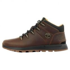 Buty do chodzenia męskie Timberland Euro Sprint Trekker Mid. Brązowe buty turystyczne Timberland, na zimę, bez wzorów, z materiału, za kostkę, bez zapięcia, do biegania. Za 691.40 zł.