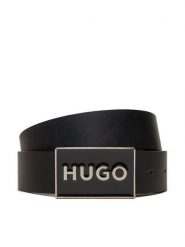 Hugo Pasek Męski Gedes 50522861 Czarny. Czarne paski Hugo, bez wzorów, ze skóry. Za 219.99 zł.
