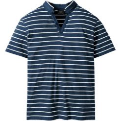 Shirt polo Regular Fit bonprix ciemnoniebieski w paski. Koszulki polo marki bonprix, w paski, ze stójką. Za 44.99 zł.