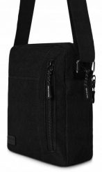 Męska, Materiałowa Torebka, Saszetka, Listonoszka - Pako Jeans - Czarna. Czarne torby na ramię Pako Jeans, bez wzorów, z jeansu, małe, bez dodatków. Za 45.00 zł.