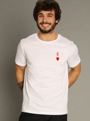 WOOOP Koszulka "King" w kolorze białym rozmiar: M. Białe bezrękawniki Wooop, m, bez wzorów, z bawełny, bez kołnierzyka, bez ramiączek. Za 56.99 zł.