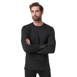 Longsleeve termoaktywny męski Helly Hansen Lifa Merino Midweight Crew. Czarne bielizna termoaktywna Helly Hansen, m, bez wzorów, bez ramiączek. Za 379.45 zł.
