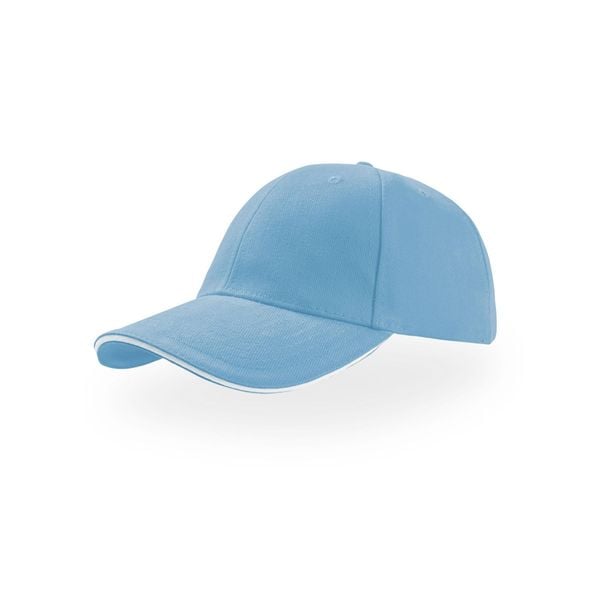 Liberty Sandwich Heavy Brush Cotton 6panelowa Czapka. Białe czapki z daszkiem ATLANTIS, bez wzorów, z bawełny. Za 51.99 zł.