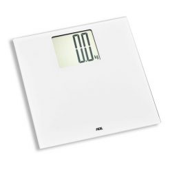 Waga łazienkowa z dużym wyświetlaczem, do 200 kg, 30 x 30 cm, biała. Białe wagi łazienkowe ADE. Za 189.90 zł.