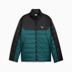 Kurtka puchowa męska Puma ESS PADDED zielona 68521075 r S. Zielone kurtki Puma, na zimę, l, bez wzorów, z puchu, bez kaptura. Za 275.16 zł.