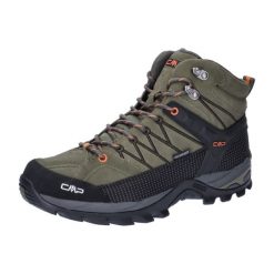 Buty trekkingowe dla mężczyzn CMP Rigel MID. Zielone buty trekkingowe CMP, bez wzorów, z zamszu, bez zapięcia. Za 397.89 zł.