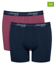 Sloggi Bokserki (2 pary) "Start" w kolorze bordowo-granatowym rozmiar: M. Czerwone bokserki Sloggi, m, bez wzorów. Za 55.95 zł.