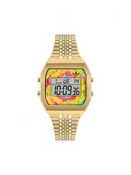 Adidas Zegarek Digital Two AOST24559 Złoty. Żółte, cyfrowe zegarki Adidas, złote. Za 459.99 zł.