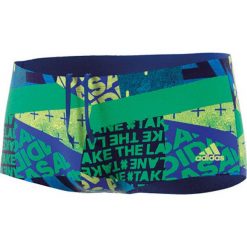 Kąpielówki w kolorze zielono-niebiesko-żółtym. Kąpielówki adidas Swim. W wyprzedaży za 77.95 zł.