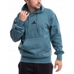 Bluza Męska Z Kapturem adidas Sportowa Dresowa Treningowa Hoodie roz. XXL. Niebieskie bluzy z kapturem Adidas, m, bez wzorów, z bawełny, z kapturem. Za 174.00 zł.