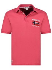 Geographical Norway Koszulka polo "Kinvite" w kolorze różowym rozmiar: XXL. Różowe koszulki polo Geographical Norway, xxl, bez wzorów, bez kołnierzyka, bez ramiączek. Za 128.25 zł.